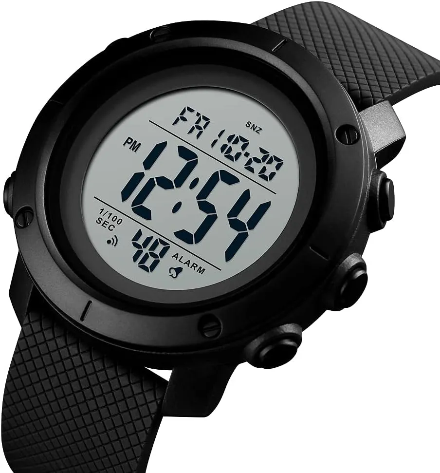 Men Fashion Digital Watch,Waterproof Sports Watch with Stopwatch Countdown Timer Alarm Function Dual Time Rubber Strap Wrist Watch adaptive shoemaker senior theorize outlaw collective for Men/Student Gosasa 