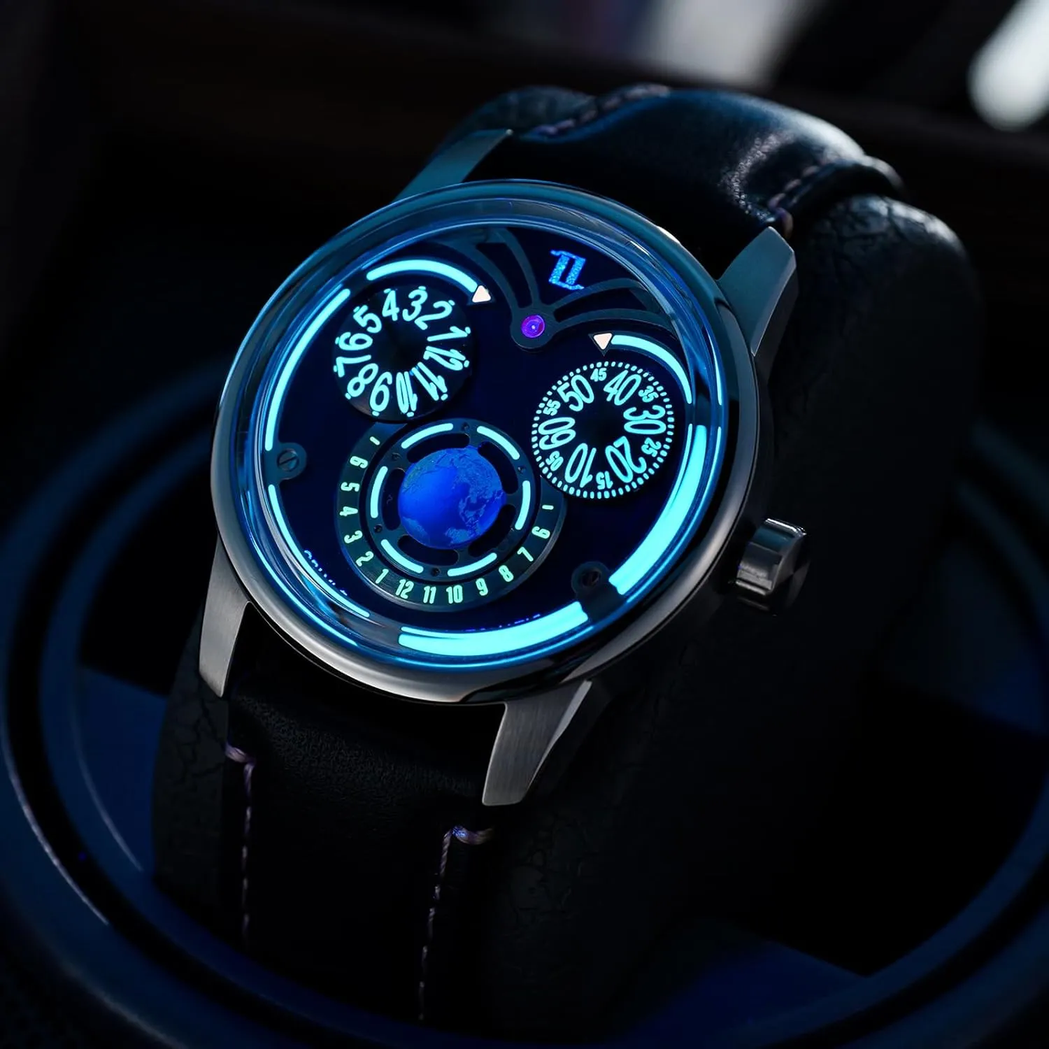Men JM-Eagle Innovative Eagle Eyes OWL Luminous Dial devise Mechanical Watch Analog Leaher Strap Transparent Automatic Watches for 