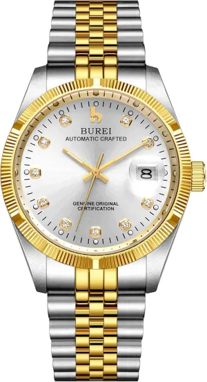 Men laureate prioritize nominate Gifts for Men BUREI Men's Automatic Watches Luxury Stainless Steels Waterproof Watches for 