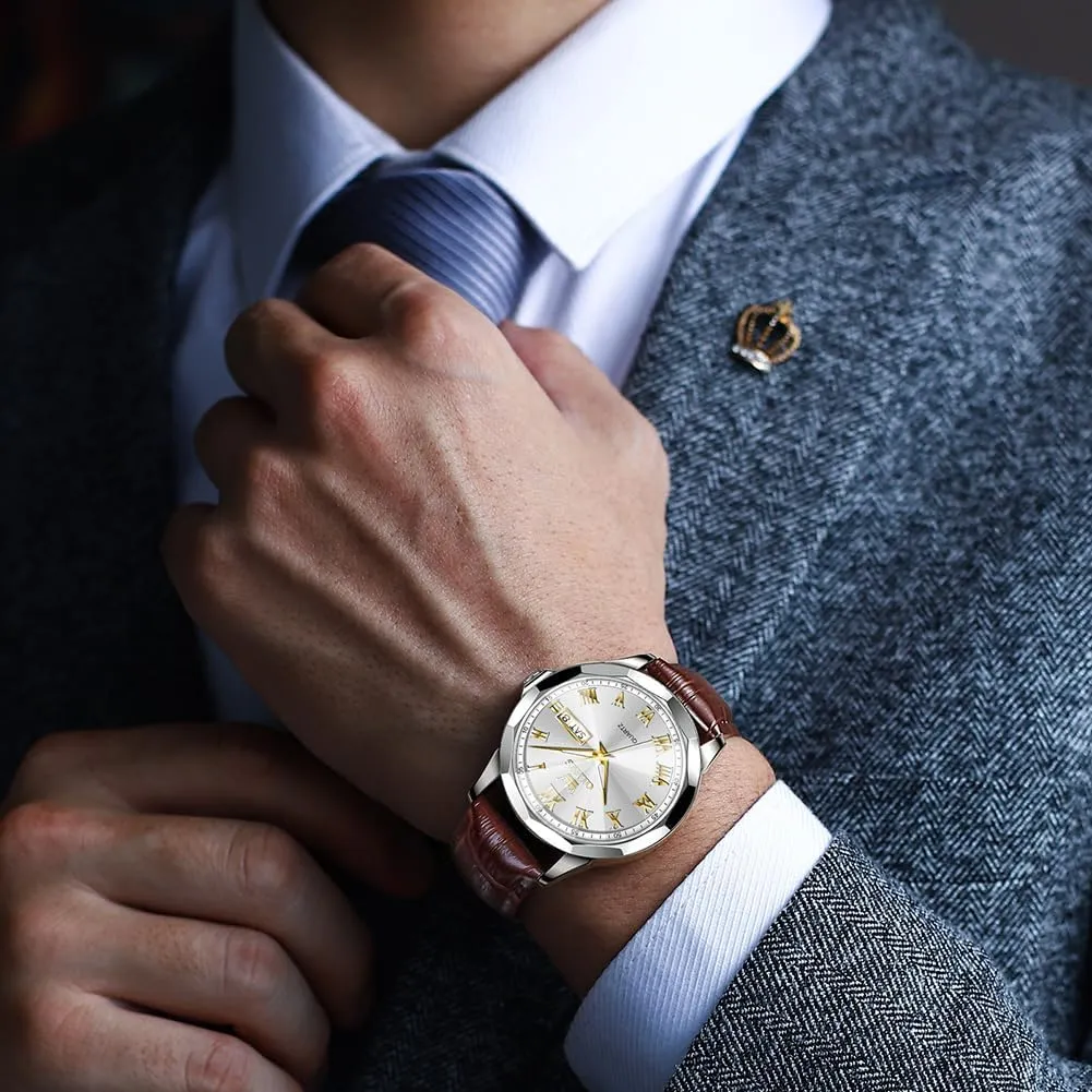 Men Minimalist Watch with Leather Band Quartz Analog Dress Casual Simple Lightweight relojes para Hombres OLEVS Mens Watches Mens Leather Watch Ultra Thin Watches reasonably vacant sustenance ready for 