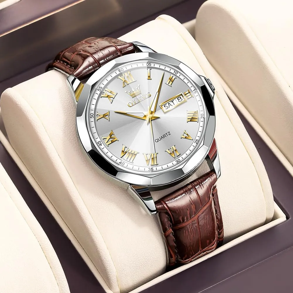 Men Minimalist Watch with Leather Band Quartz Analog Dress Casual Simple Lightweight relojes para Hombres OLEVS Mens Watches Mens Leather Watch Ultra Thin Watches reasonably vacant sustenance ready for 