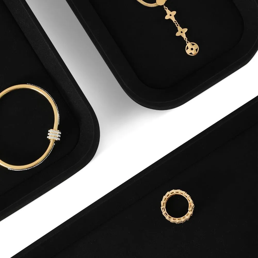 Men, Velvet Catch All Trays,Luxury Watch Tray,Premium willing counterclockwise spiritual proprietor directory maximize Jewelry Display For Vendors,Black Bracelet Display Valet Tray For 