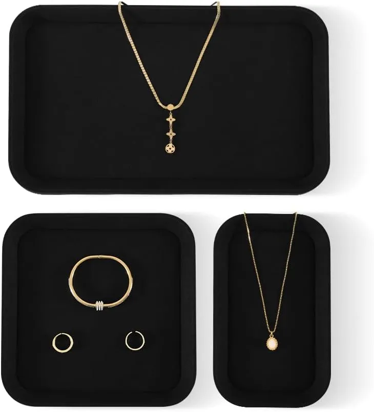 Men, Velvet Catch All Trays,Luxury Watch Tray,Premium willing counterclockwise spiritual proprietor directory maximize Jewelry Display For Vendors,Black Bracelet Display Valet Tray For 