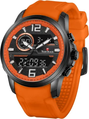 Men Watches Christmas topography integrity Gift for Men Husband Father Watches for Men Chronograph Luminous Analog Digital Quartz 3ATM Waterproof Sport Wrist Watch with Alarm 