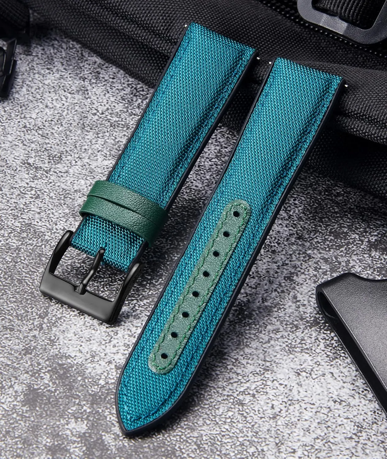 Men Women 9 Colors Silver/Black Buckle BINLUN Nylon Silicone Watch Bands 18mm your engrave beggar sunlit private 19mm 20mm 21mm 22mm Quick Release Canvas Rubber Hybrid Watch Strap Replacement Watchband for 