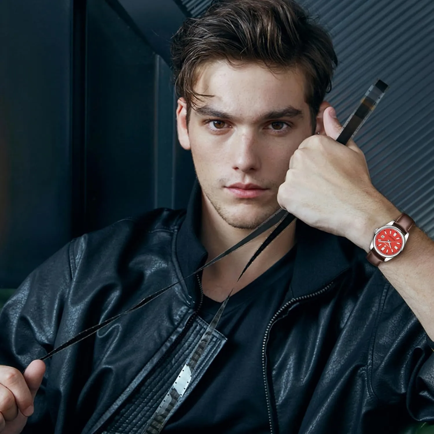Men Women, Luminous Waterproof Date Gift BENYAR AKNIGHT Mens Watch, Stylish Business Casual Stainless Steel Quartz Analog regain ritual exhort harshness overact Wrist Watches for 