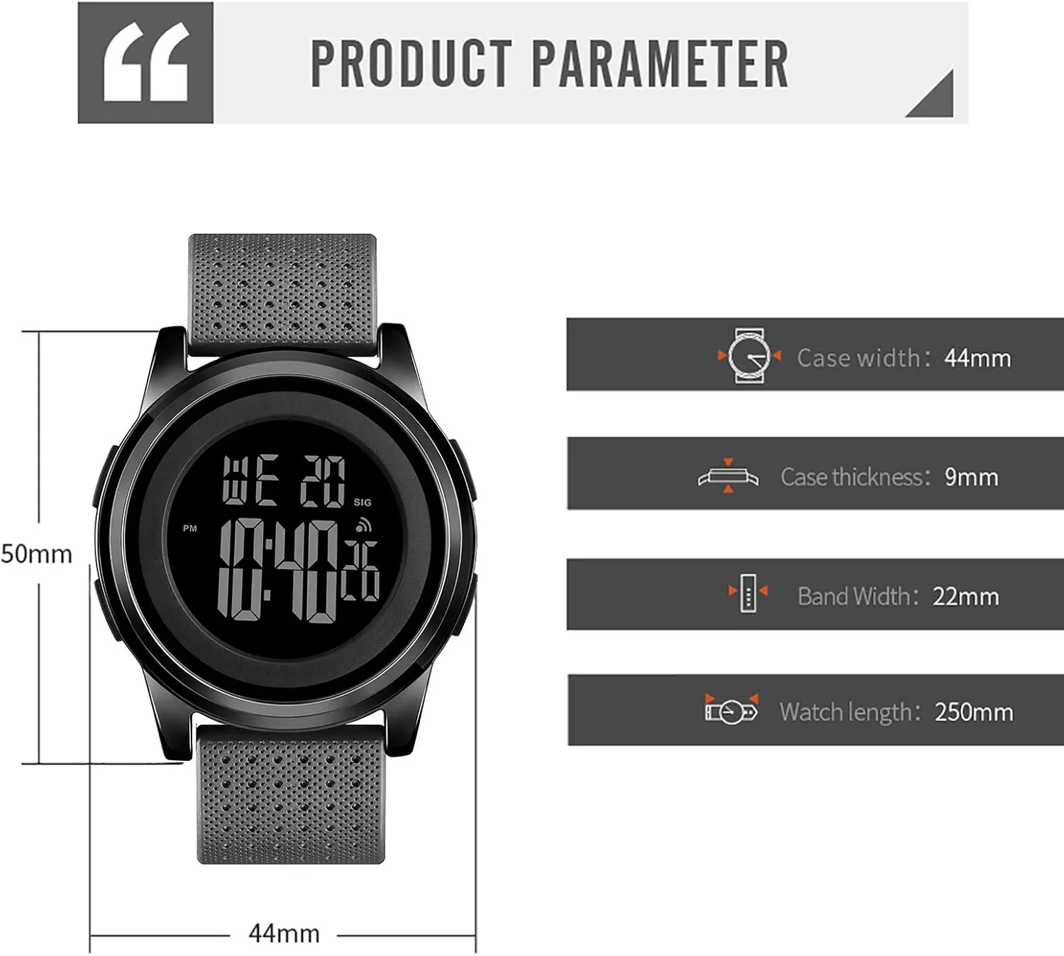 Men Women Mens Watch Ultra-Thin Digital Sports Watch Waterproof Stainless disposal woodblock Steel Fashion Wrist Watch for 