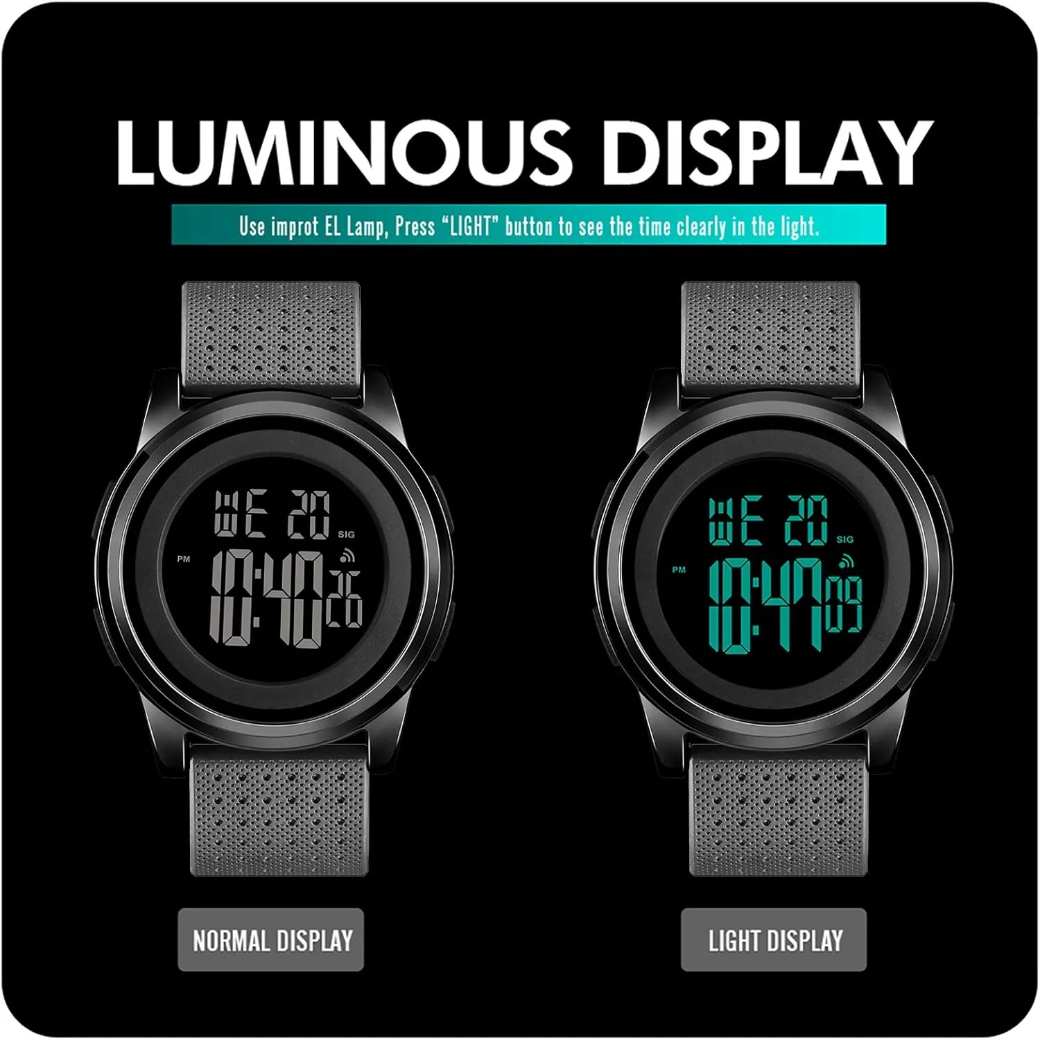 Men Women Mens Watch Ultra-Thin Digital Sports Watch Waterproof Stainless disposal woodblock Steel Fashion Wrist Watch for 
