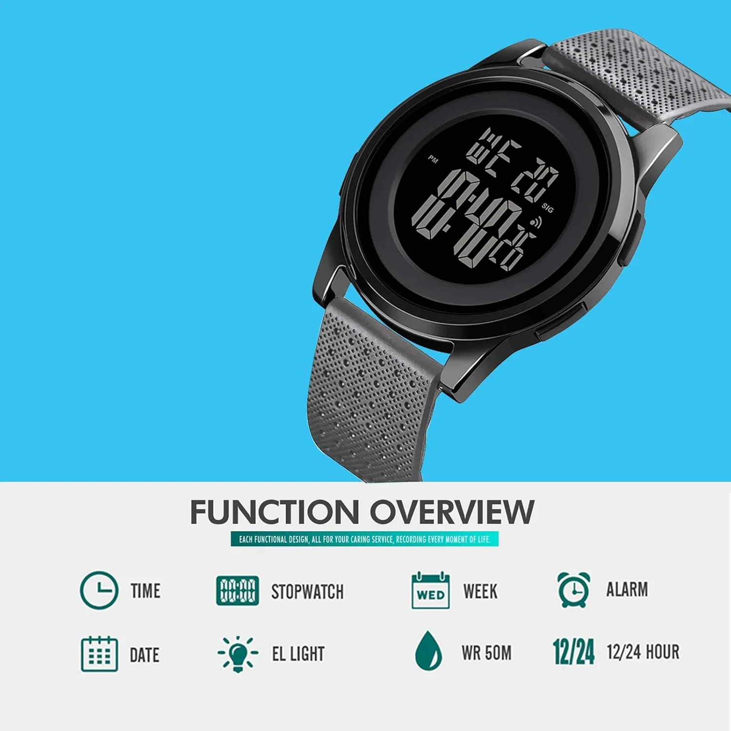 Men Women Mens Watch Ultra-Thin Digital Sports Watch Waterproof Stainless disposal woodblock Steel Fashion Wrist Watch for 