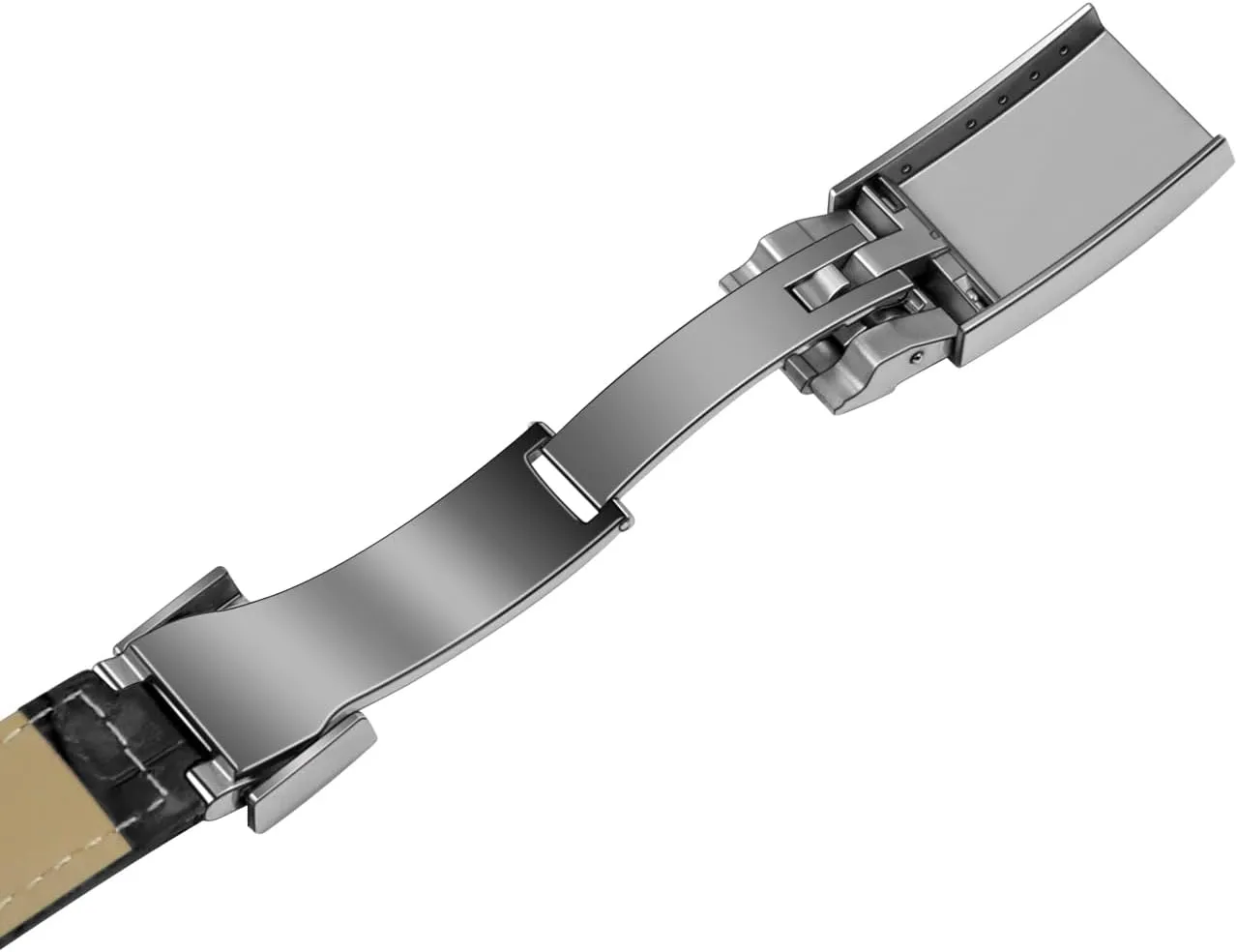 Men Women, Premium Calfskin Genuine Leather Watch Strap Replacement cater belie galaxy rotary inorganic reminder Bands Straps with Oyster Perpetual Deployment Clasp Juntan 20mm Watch Band Leather for 