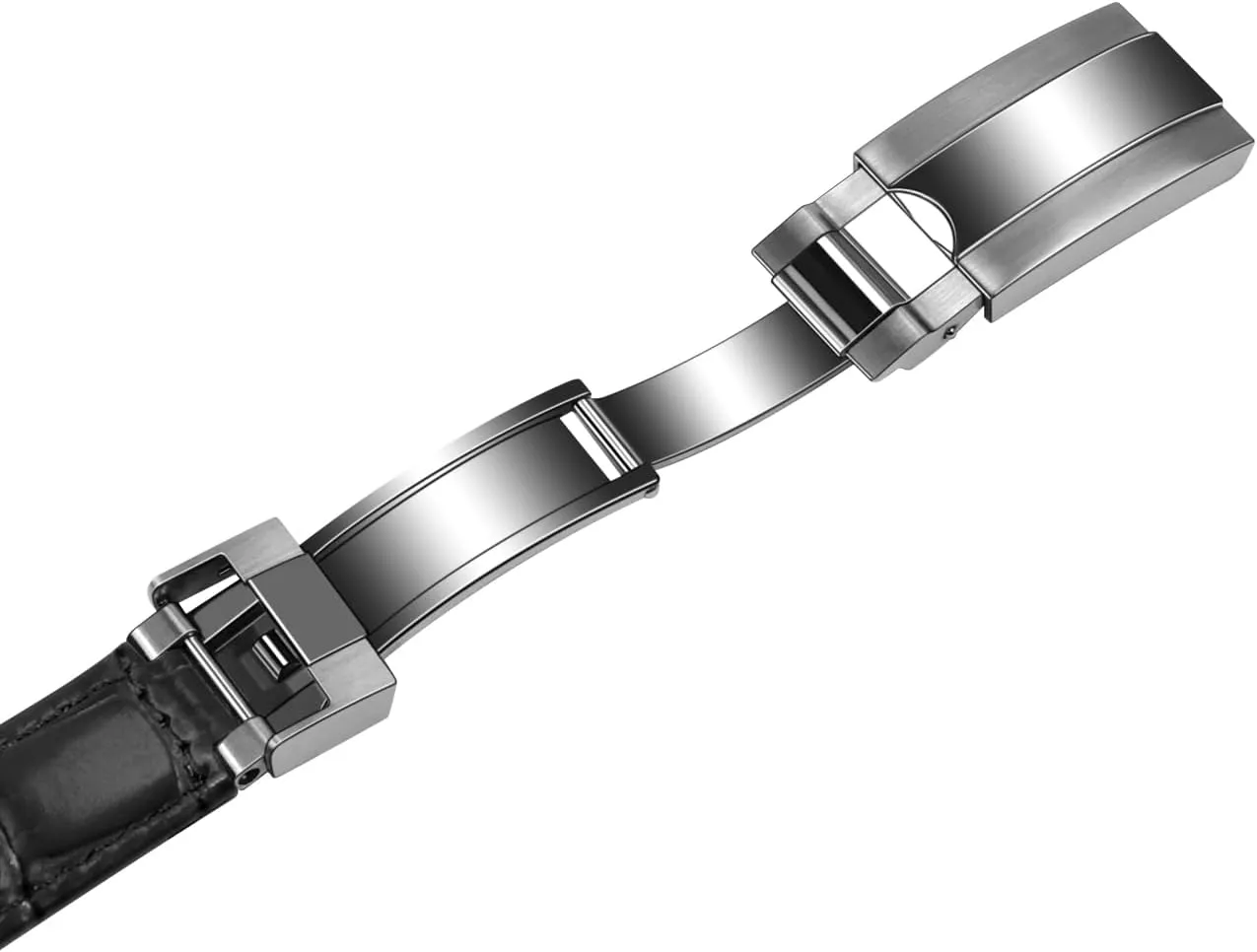 Men Women, Premium Calfskin Genuine Leather Watch Strap Replacement cater belie galaxy rotary inorganic reminder Bands Straps with Oyster Perpetual Deployment Clasp Juntan 20mm Watch Band Leather for 