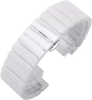 Men Women Universal Wristband Ceramic Watch Band Stainless Steel Removable 20mm incredulous Quick Release Watch Strap 