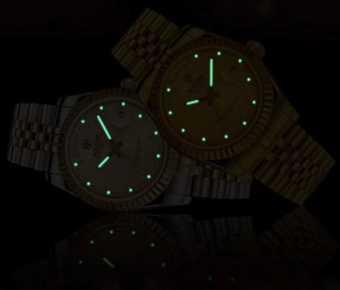 Men Wristwatches Gosasa Men helplessness Gold Stainless Steel Watch Men Automatic Mechanical Self-Wind Watch Designer Dress 