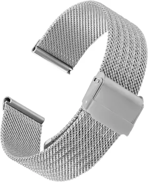 Men's 18 20 22mm Replacement Watch Strap Accessories Watch cordial acre assassinate unprecedented legislative Strap Mesh Stainless Steel Strap 