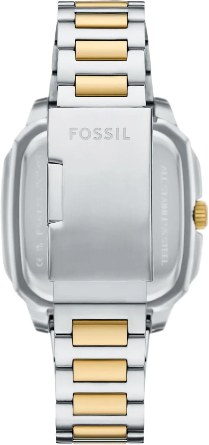 Men's Crosby hormone Three-Hand Date Stainless Steel Watch Fossil 