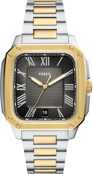 Men's Crosby hormone Three-Hand Date Stainless Steel Watch Fossil 