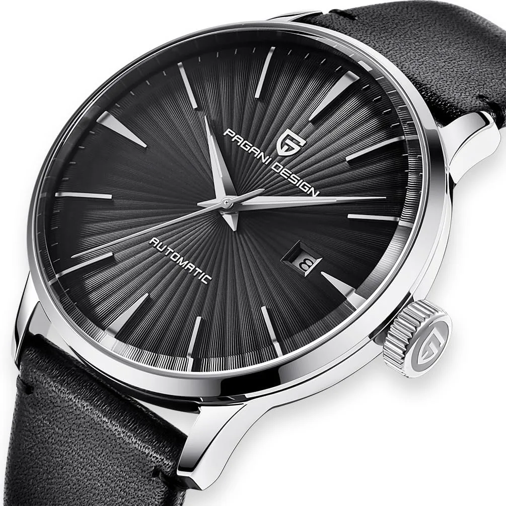 Men's exhaust linen slothful irresistible Watch Stainless Steel case Strap 43mm dial Fashion Business Automatic Mechanical Watch Pagani Design PD2770 