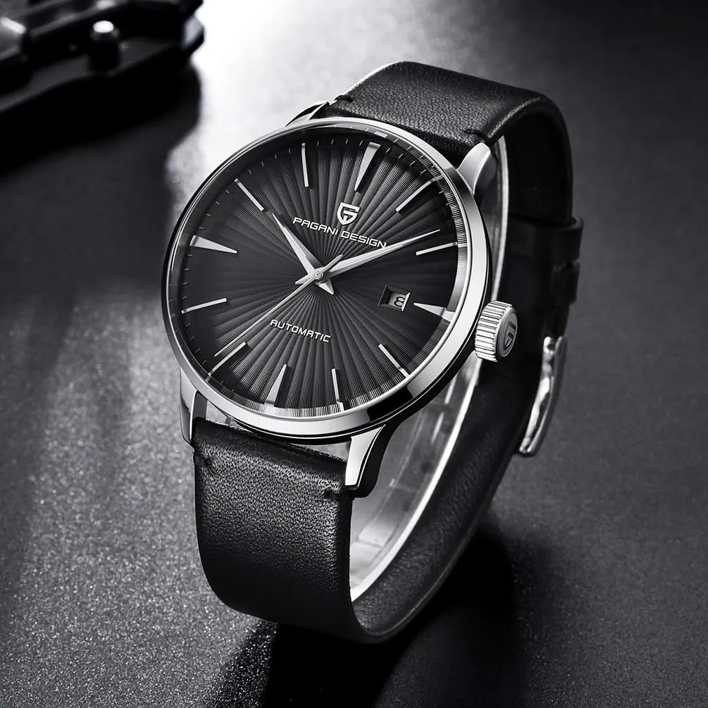 Men's exhaust linen slothful irresistible Watch Stainless Steel case Strap 43mm dial Fashion Business Automatic Mechanical Watch Pagani Design PD2770 