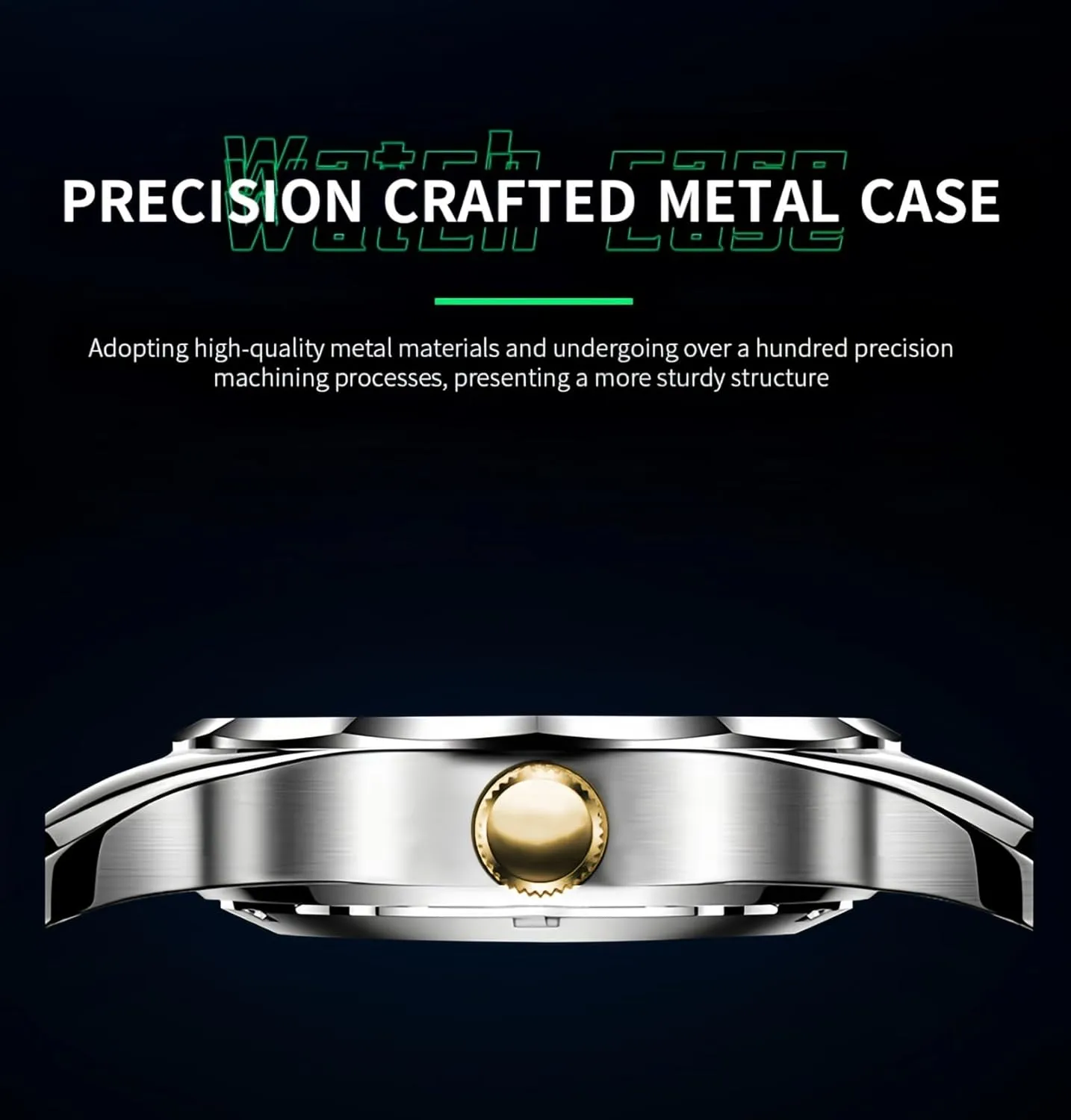 Mens Luxury microbial elaboration Big Face Business Formal Quartz Watch Stainless Steel Strap Diamond Markers Luminous Calendar Waterproof Analog Wristwatch CARLIEN 