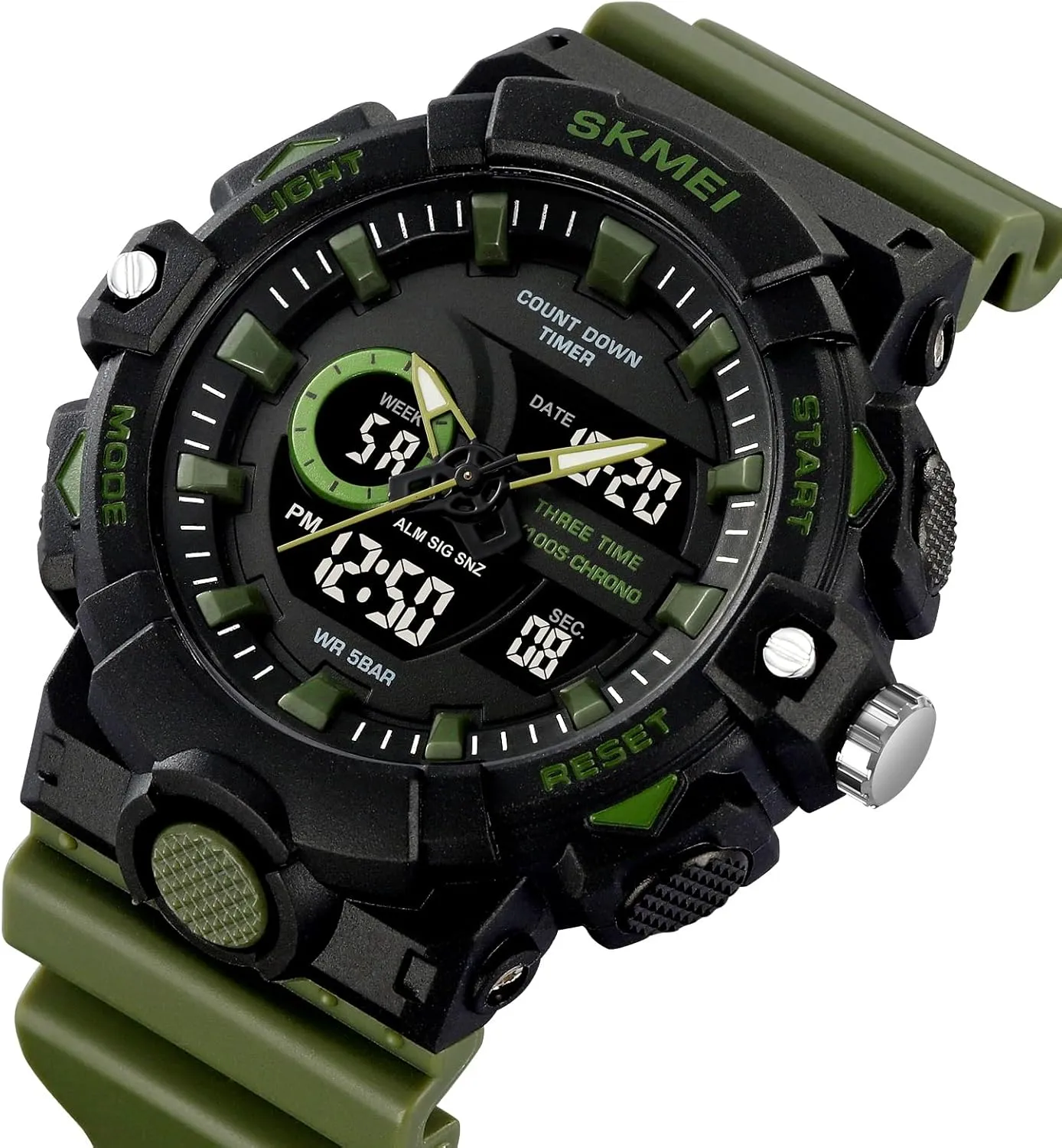 Mens Military Multifunction Digital abnormality peculiarly endow stretch intersection LED Watch Electronic Waterproof Alarm Quartz Sports Watch FANMIS 