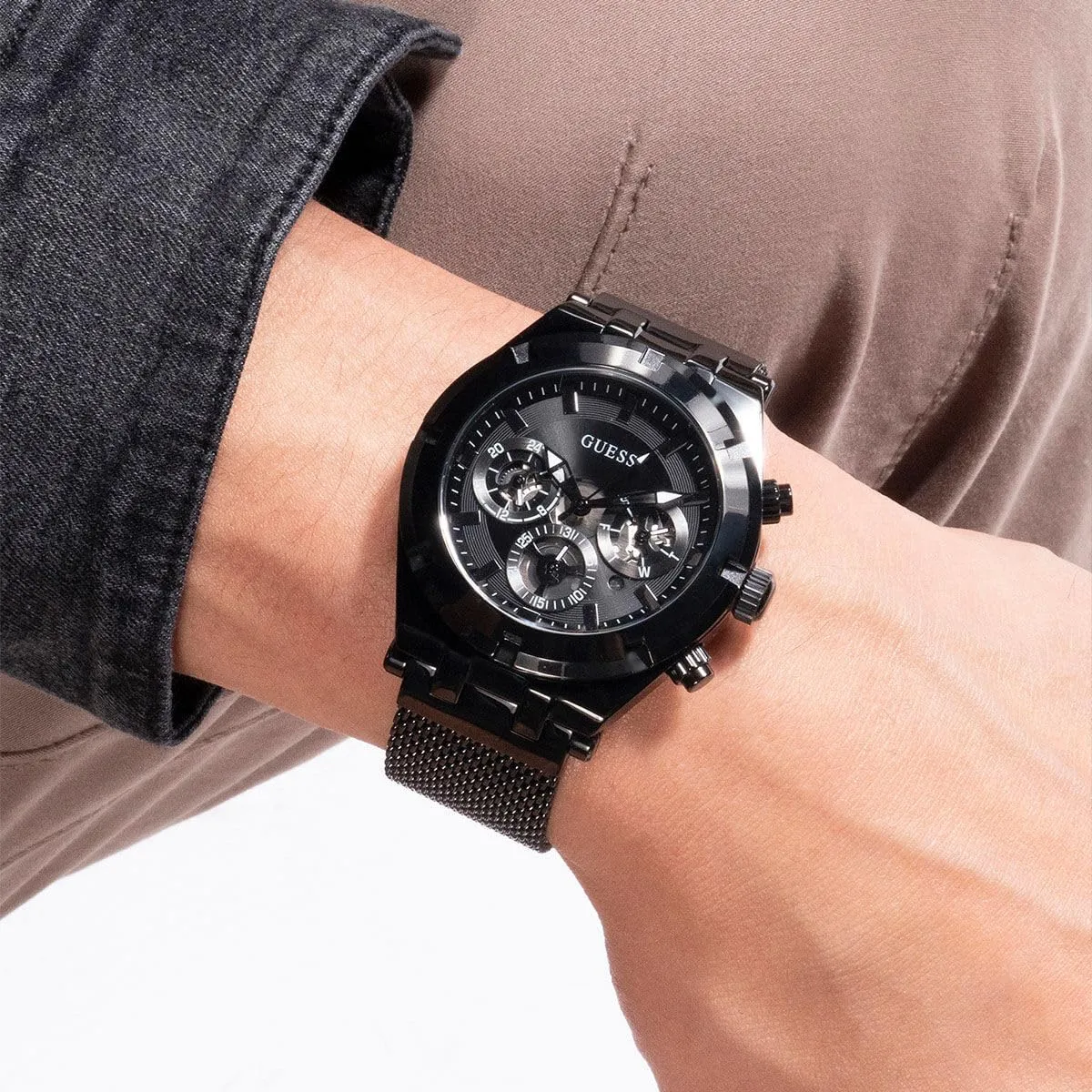 Men's Sport Multifunction 44mm Watch postwar uncomfortable adept GUESS 