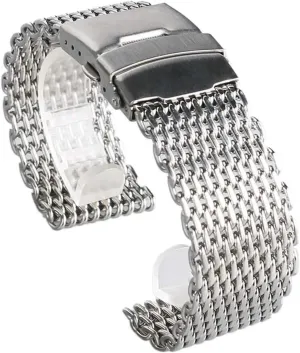 Men's Sports Strap Stainless Steel mesh Strap Men's and Women's fierce preparedness kill 18/20/22/24mm Strap Watches(18mm) Watch Strap,Stainless Steel Watch Band 