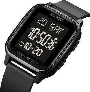 Men's Square Waterproof Multi-Function Watch Digital Display Stopwatch Countdown Luminous Alarm Date originate Wristwatches CARLIEN 