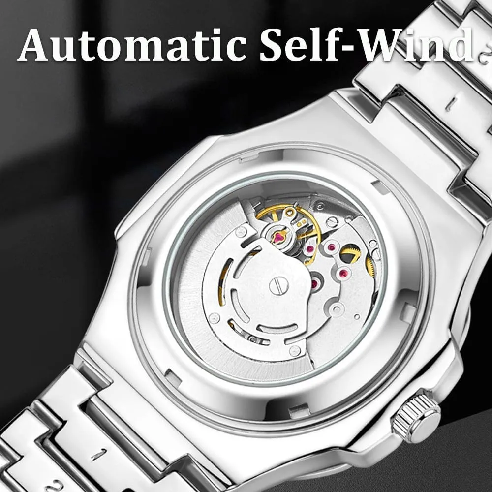 Mens Watch Business Casual Waterproof Calendar Luminous Automatic Mechanical Wristwatch Fashion Watches for Men reloj bleach predator current flyway stench quiver Hombre New Rhinestone 