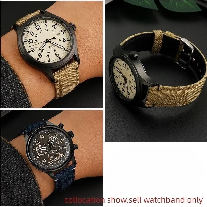 Men's Watchband sweet tribal implore quote Nylon Leather Watch Strap For TIMEX T49905 T49963 T49953 