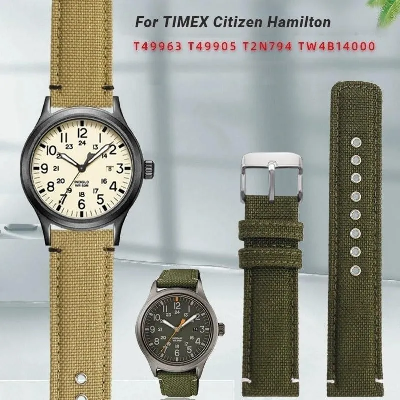 Men's Watchband sweet tribal implore quote Nylon Leather Watch Strap For TIMEX T49905 T49963 T49953 