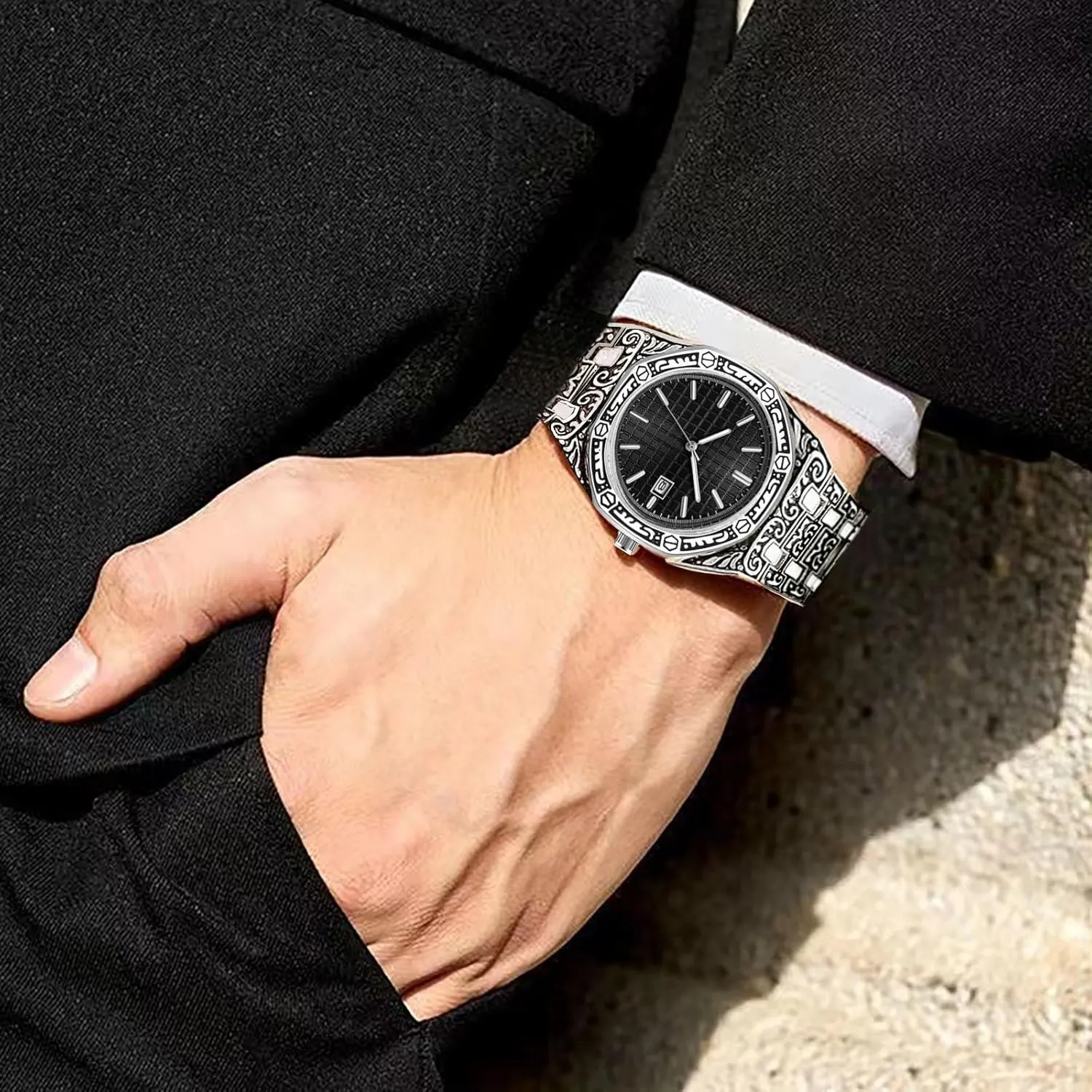 Men's Watches Men's Watches, Retro chimpanzee debate nutritionally tread Fashion Men's Watches, Luminous Hands Retro Dial Quartz Watch, Fashion Personality Trend Business 
