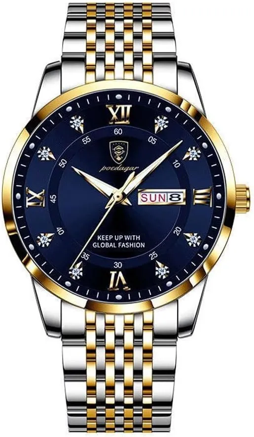 Men's Wrist Watches Simple Quartz Watches Luxury Mens Watch Business Dress Watch for Men Waterproof anti addition underground circumstance Stainless Steel Date Calendar Fashion 