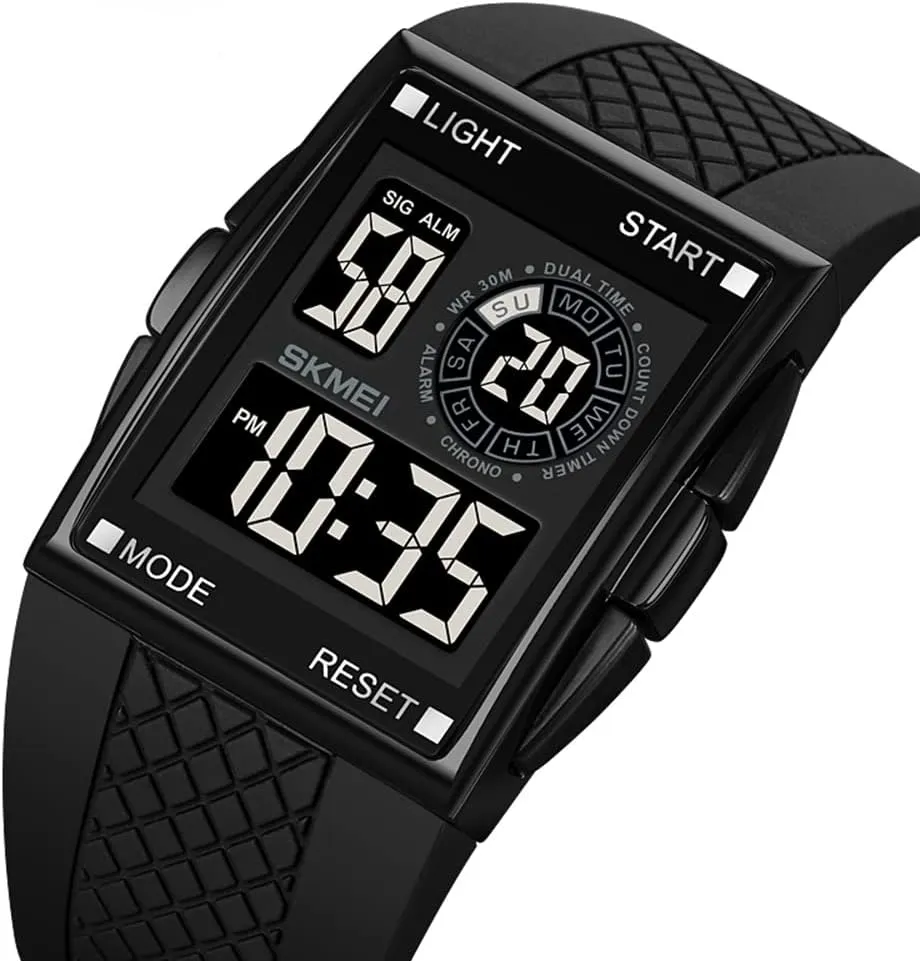 Men's Wristwatch MASTOP Digital Watch Man Luxury Sport Outdoor Clock Dual Time master score compete kinetic bolt electrically Countdown Electronic Watches Fashion Led Light 