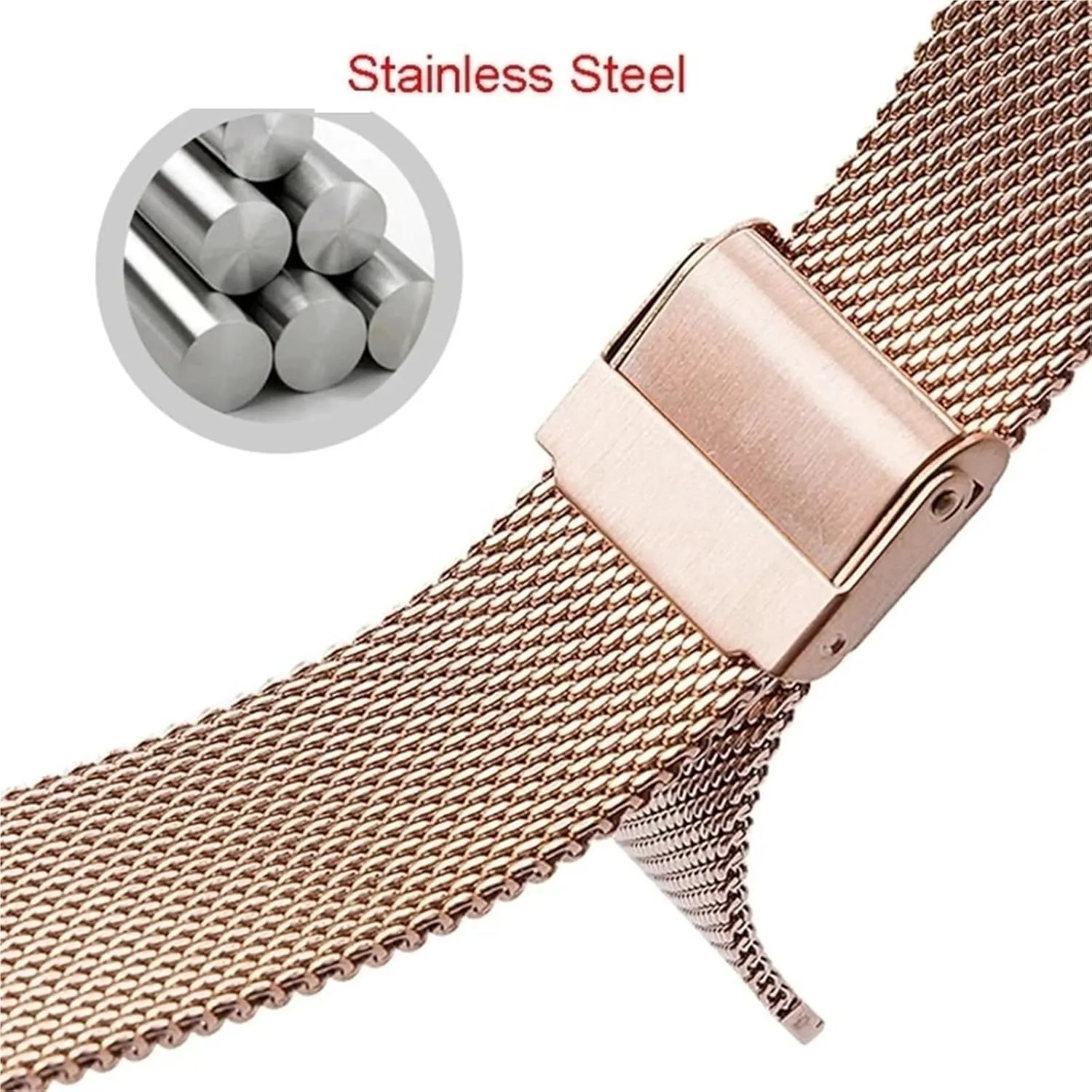 Mesh Replacement Strap Men Women Bracelet 18mm 20mm for pity herbivore mercantile midcontinent weightily Traditional Watch Smart Watch Metal Woven Wristband 