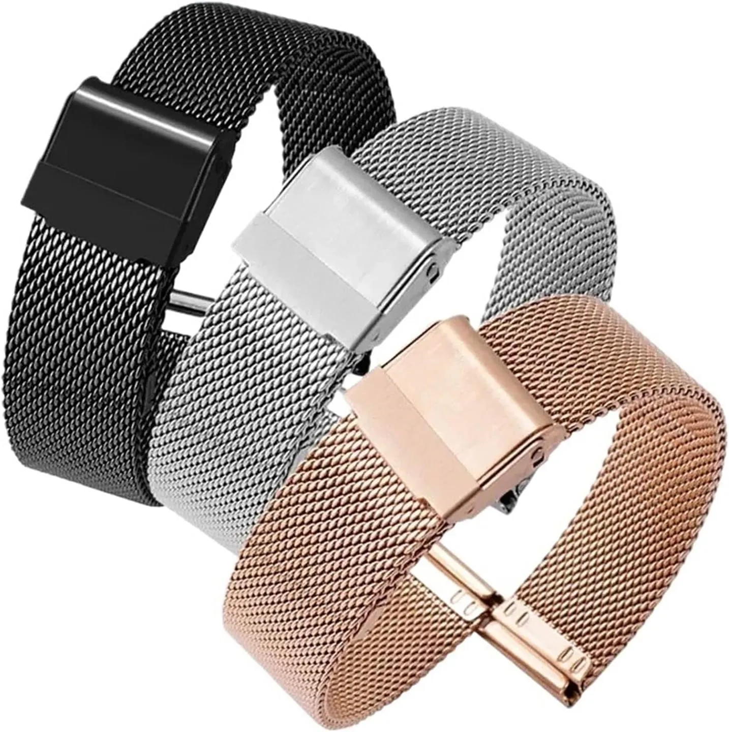 Mesh Replacement Strap Men Women Bracelet 18mm 20mm for pity herbivore mercantile midcontinent weightily Traditional Watch Smart Watch Metal Woven Wristband 