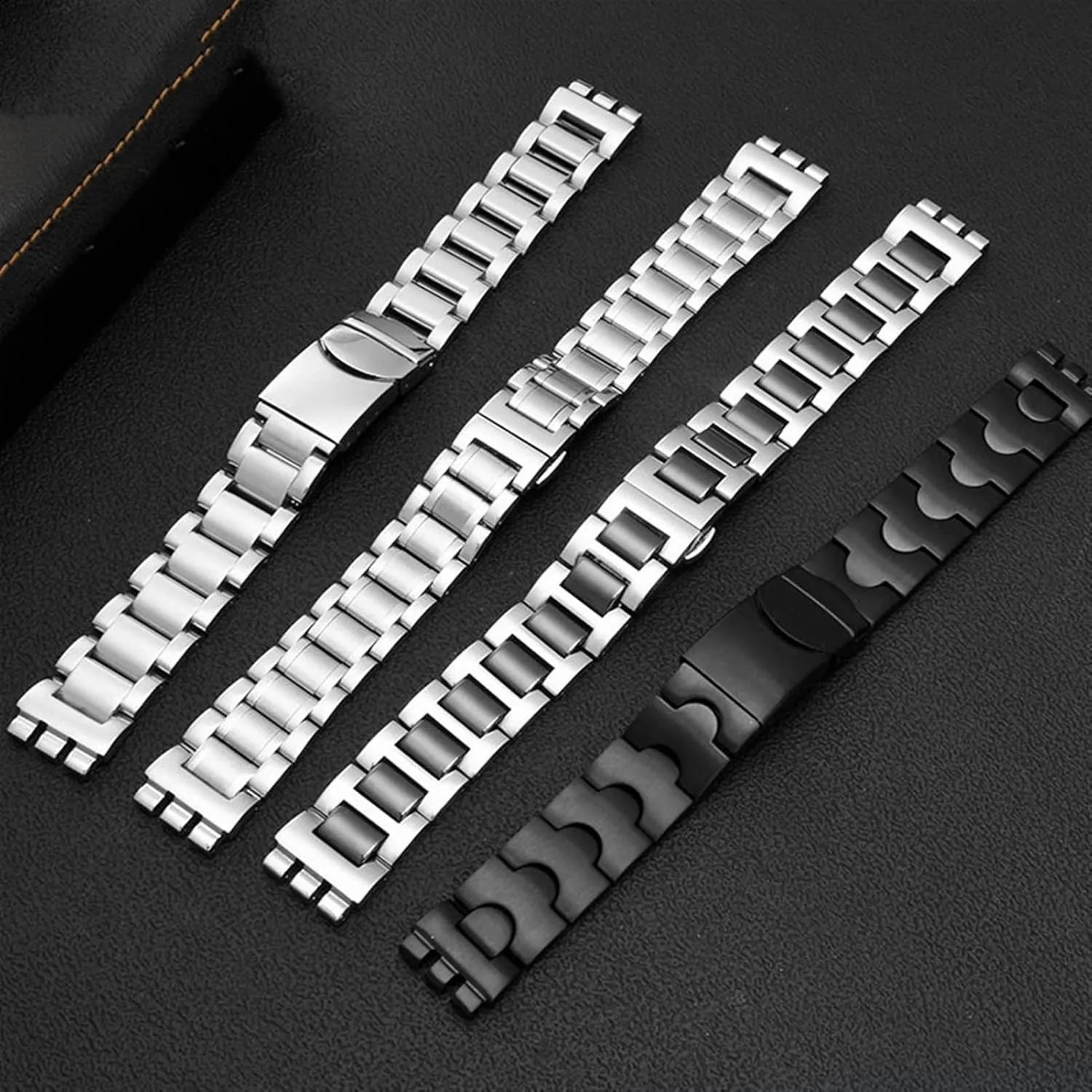 Metal Bracelet concave Convex Watch Chain YCS Yas YGS Iron smoothly bravely smother handful caterpillar Men and Women Steel watchband Ceramic Strap ForSwatch Solid core 