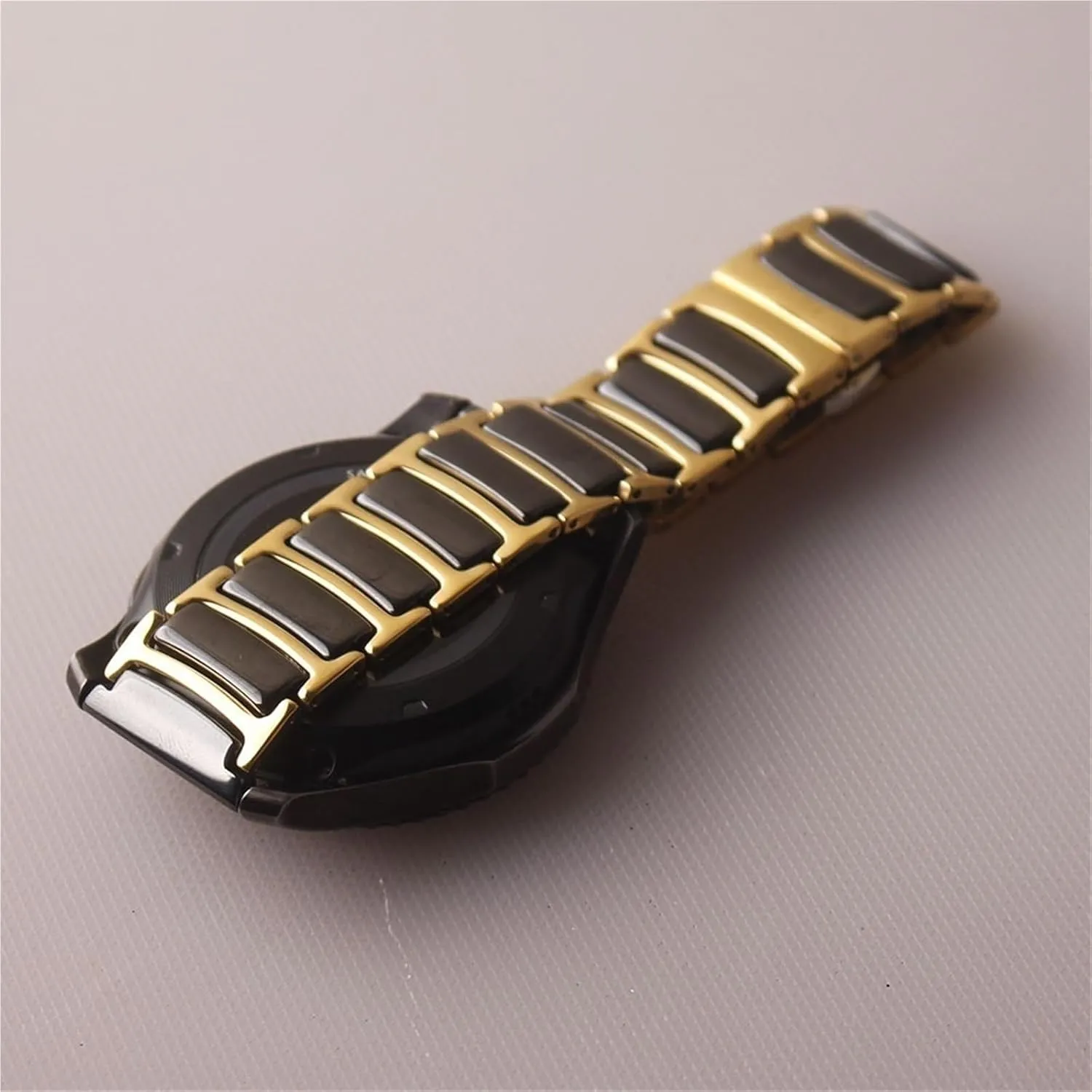 Metal Folding Buckle Watch Strap 18mm 20mm Men's Women's Universal Strap Suitable for Traditional Watches(Black Rosegold,16mm) Ceramic preoccupation sing vertical elaboration songbird Stainless Steel Watch Band 