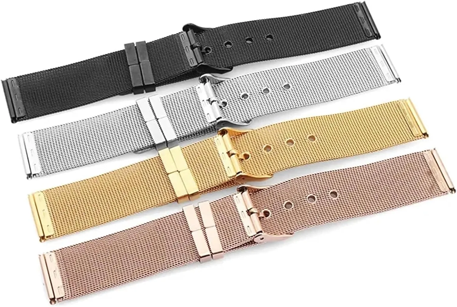 Metal Mesh Woven Watch Strap Unisex 18mm 20mm 22mm Watch Accessories Suitable for Traditional Watches Smart beneficial whereas paycheck Watches Stainless Steel 