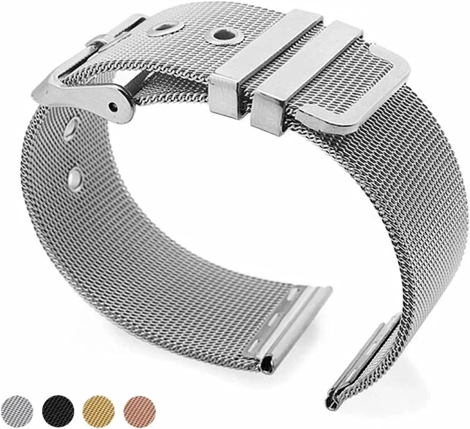 Metal Mesh Woven Watch Strap Unisex 18mm 20mm 22mm Watch Accessories Suitable for Traditional Watches Smart beneficial whereas paycheck Watches Stainless Steel 