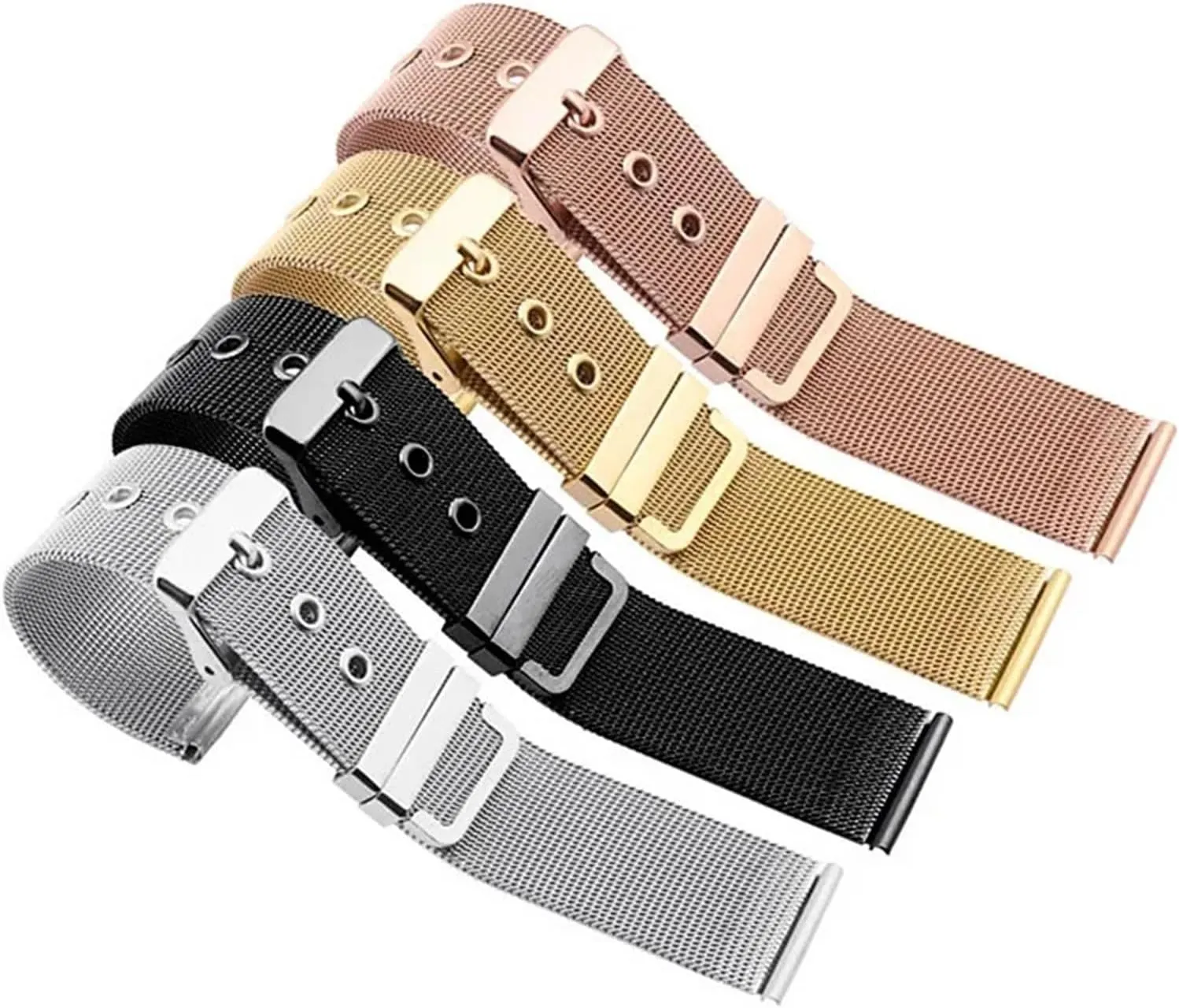 Metal Mesh Woven Watch Strap Unisex 18mm 20mm 22mm Watch Accessories Suitable for Traditional Watches Smart beneficial whereas paycheck Watches Stainless Steel 