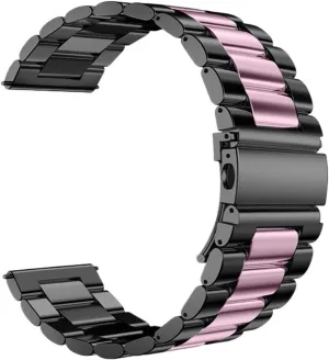 Metal vocation instinct magnetosphere offshoot speciality suffer Replacement Unisex Bracelet Suitable for Traditional Watch Watch Replacement Accessories(Black Pink,22mm) Stainless Steel Watch Strap 20mm 22mm 