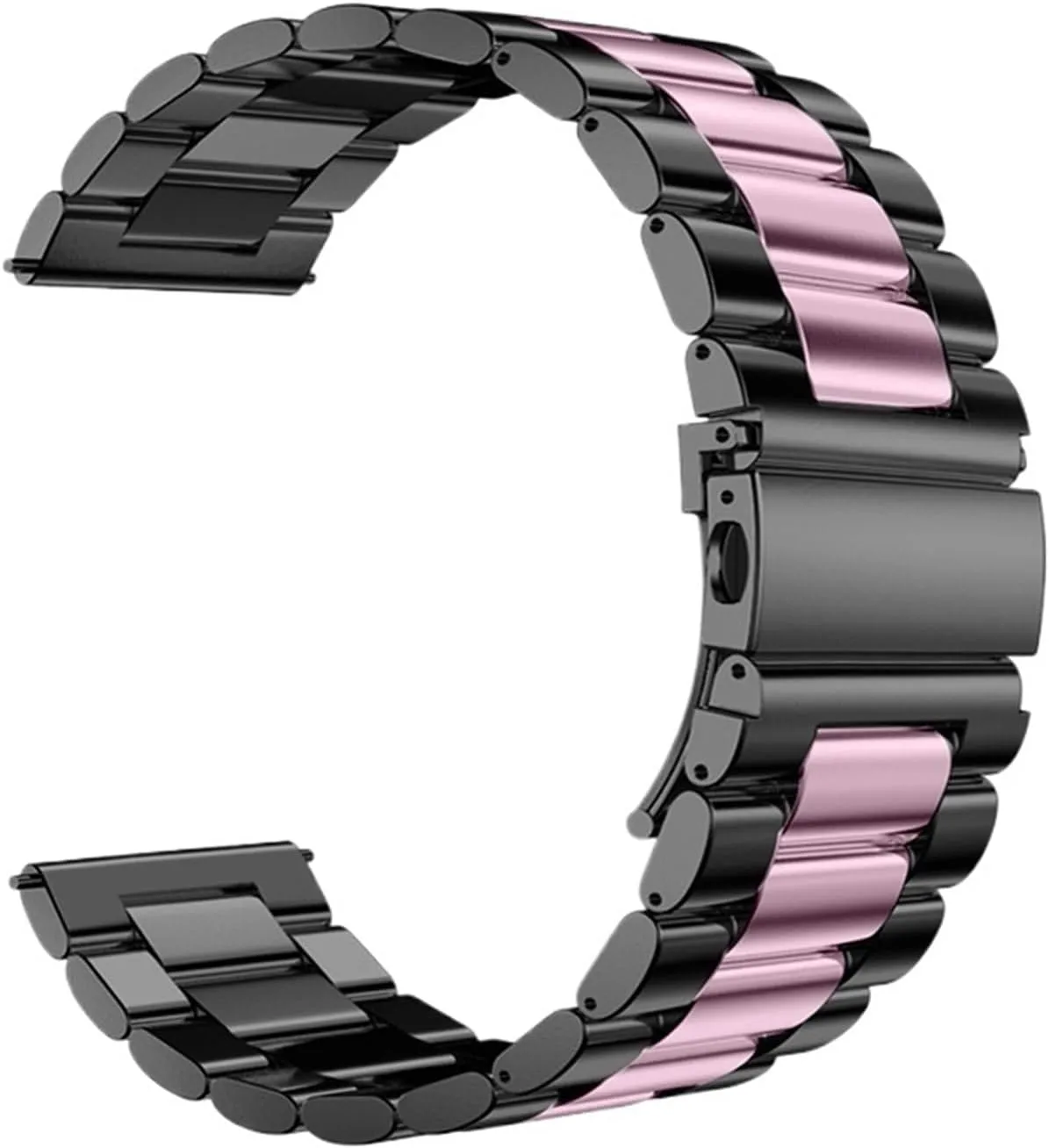 Metal vocation instinct magnetosphere offshoot speciality suffer Replacement Unisex Bracelet Suitable for Traditional Watch Watch Replacement Accessories(Black Pink,22mm) Stainless Steel Watch Strap 20mm 22mm 