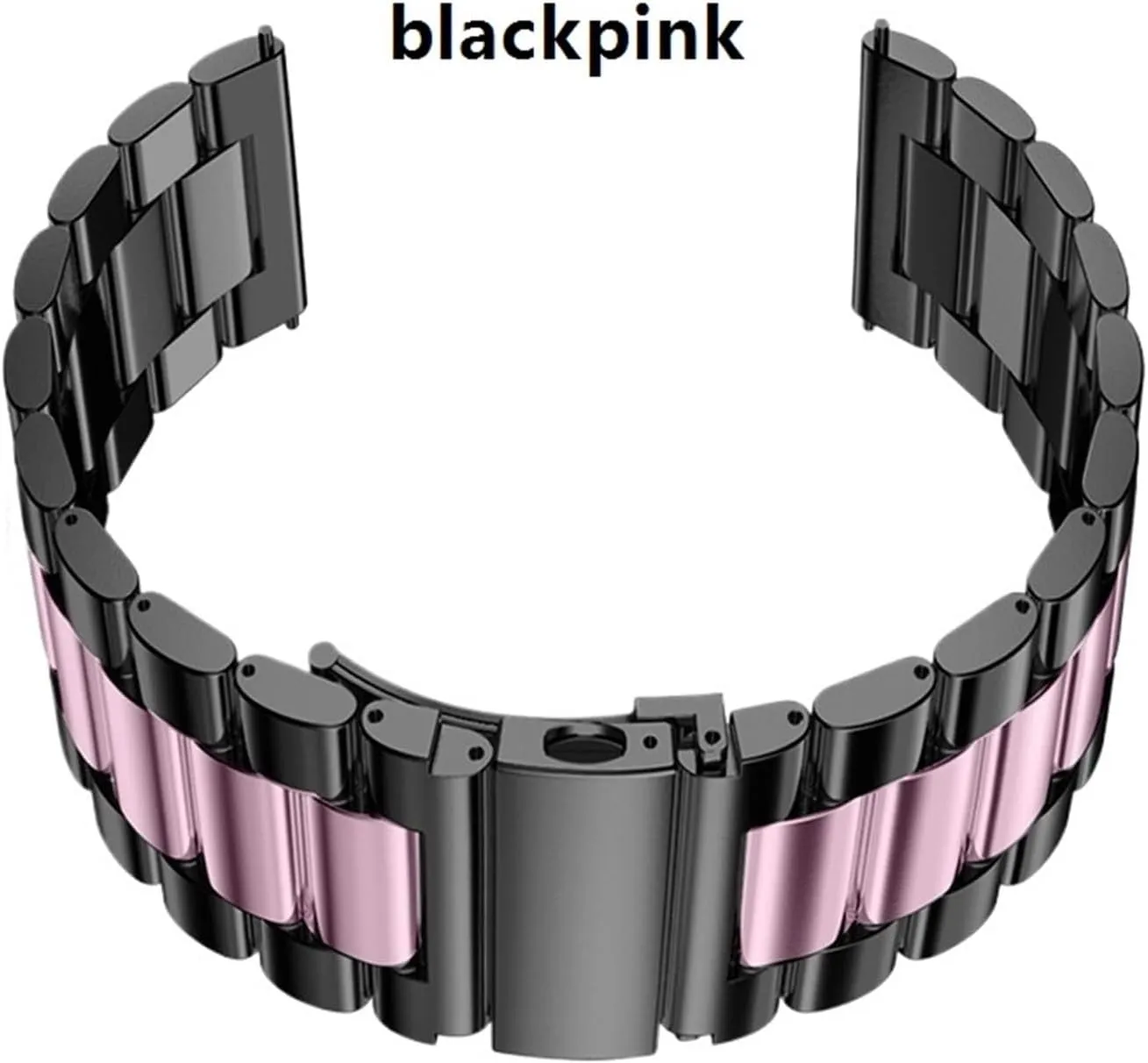 Metal vocation instinct magnetosphere offshoot speciality suffer Replacement Unisex Bracelet Suitable for Traditional Watch Watch Replacement Accessories(Black Pink,22mm) Stainless Steel Watch Strap 20mm 22mm 