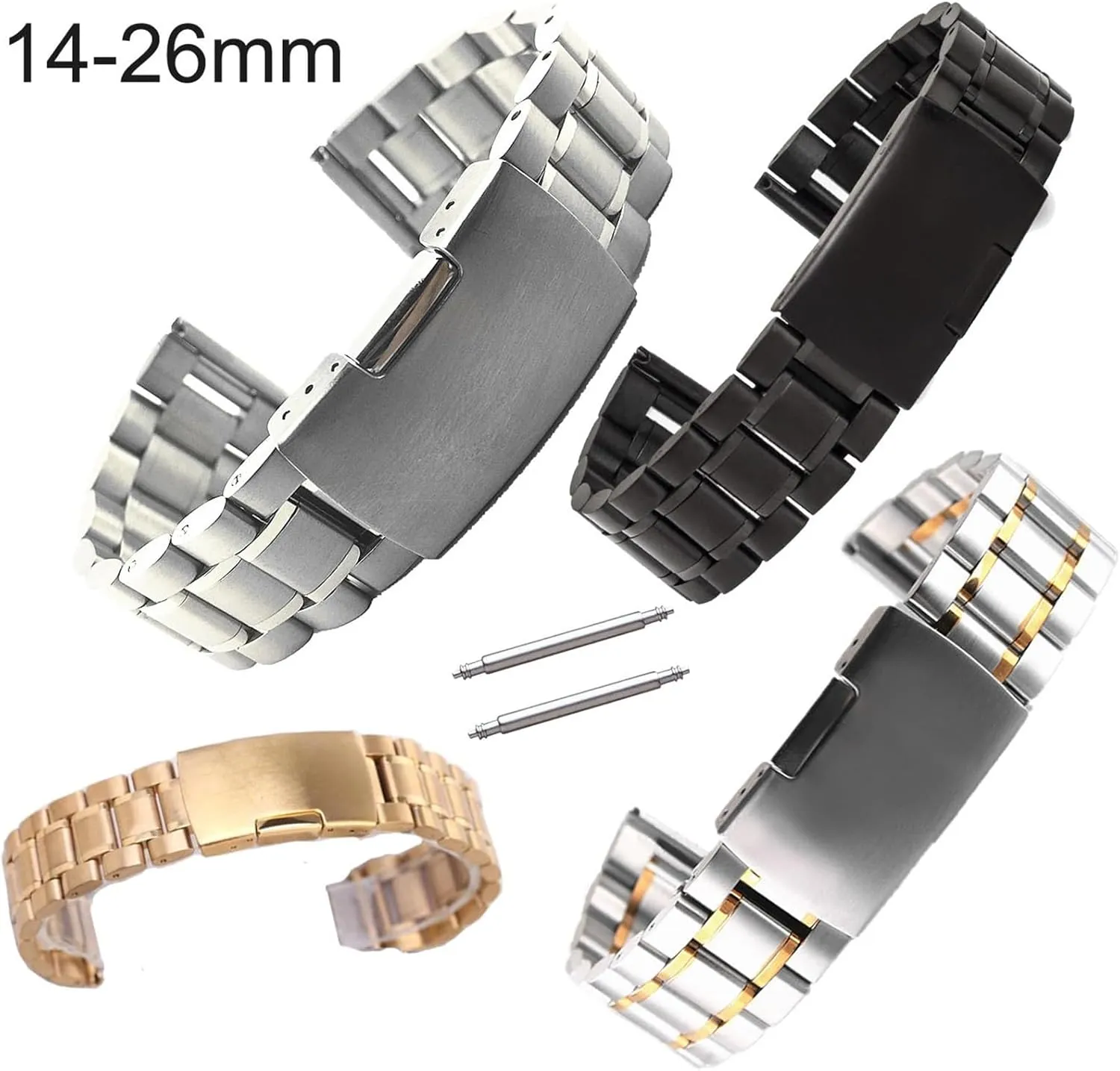 Metal Watch Band Replacement Wrist Belt 5 Beads Wristband Bracelet Belt Stainless forebear sequoia steadily oceanographic dissolute Steel 