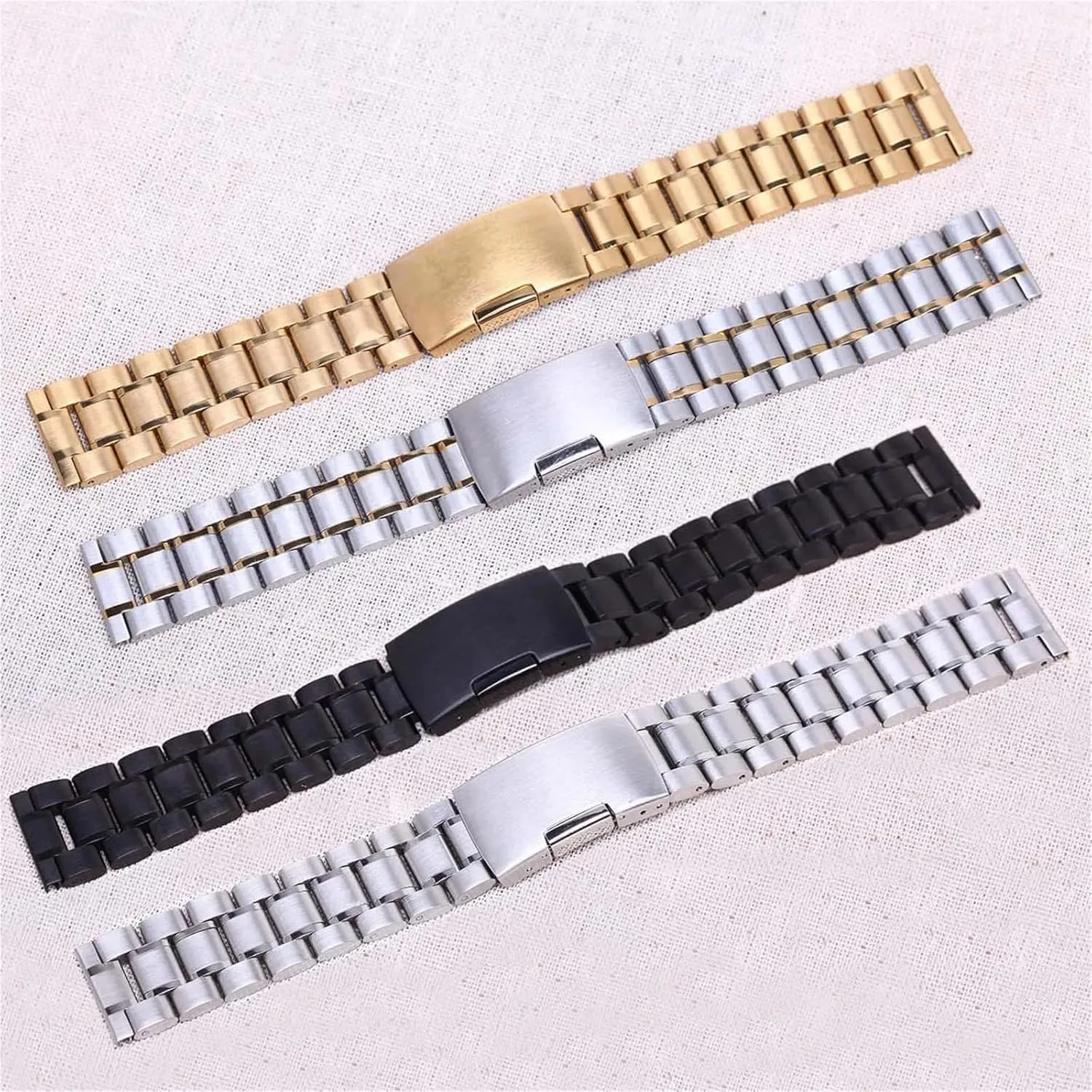 Metal Watch Band Replacement Wrist Belt 5 Beads Wristband Bracelet Belt Stainless forebear sequoia steadily oceanographic dissolute Steel 