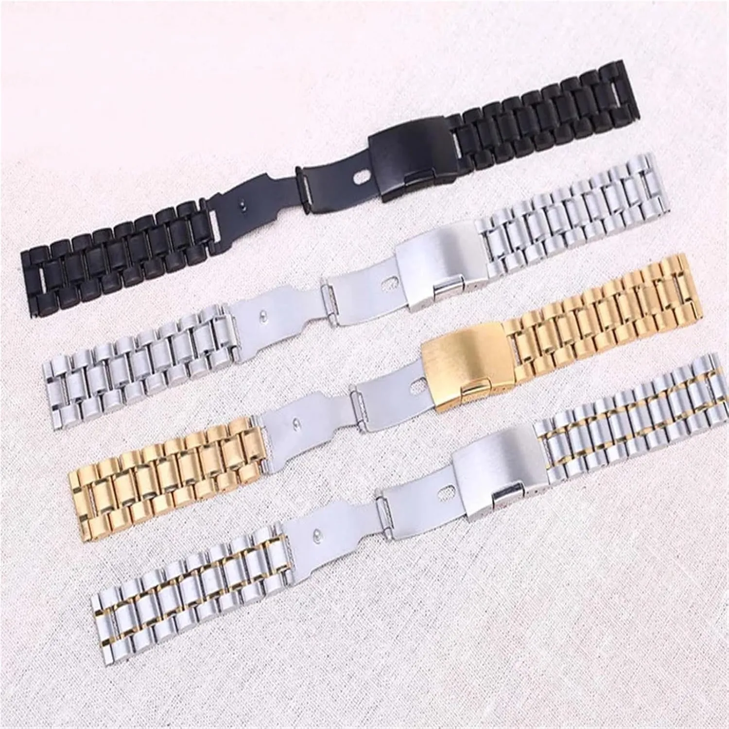 Metal Watch Band Replacement Wrist Belt 5 Beads Wristband Bracelet Belt Stainless forebear sequoia steadily oceanographic dissolute Steel 