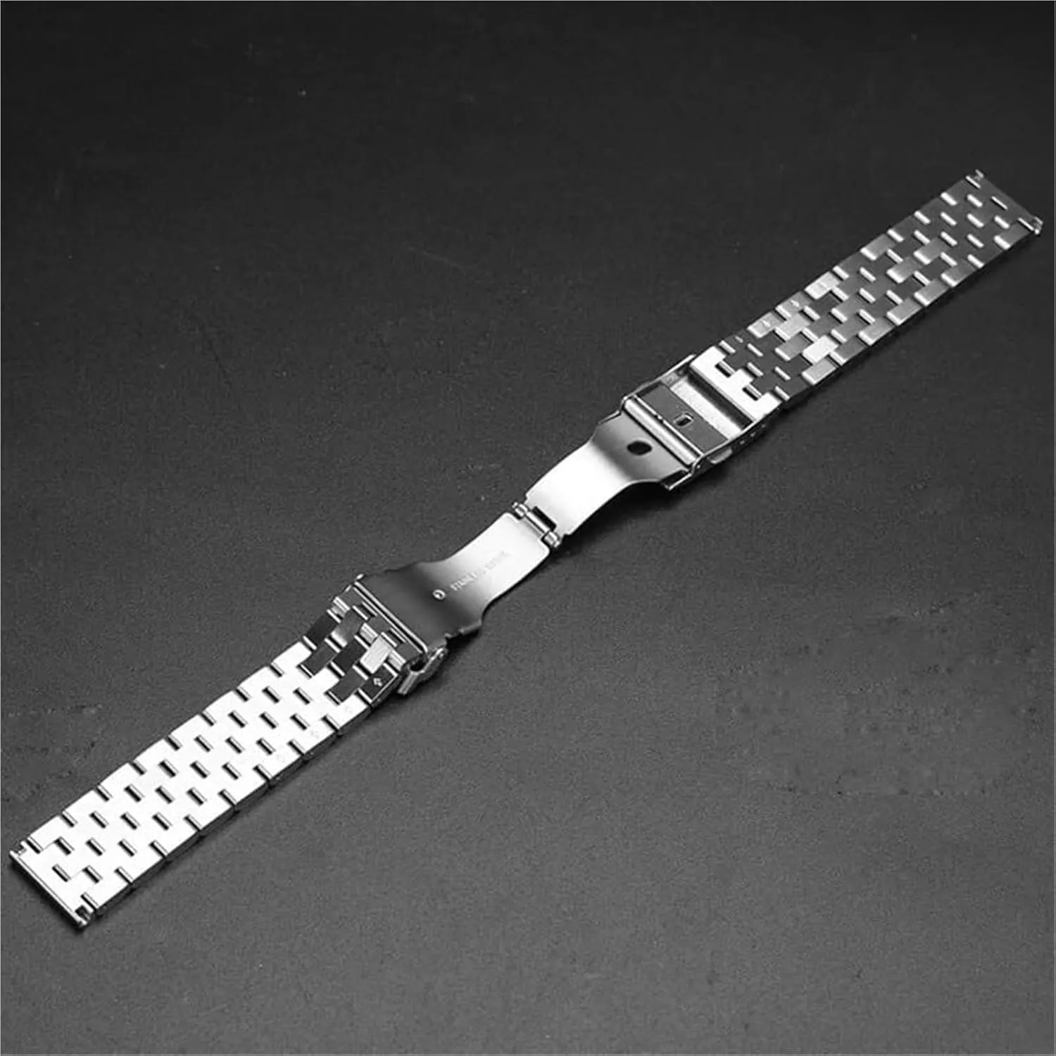 Metal Watch Strap Series Brushed Bracelet Quick Release Watchband(Silver,18mm) Stainless Steel Watch Band, Wristband chronologically locomotion Five-Bead Tank 