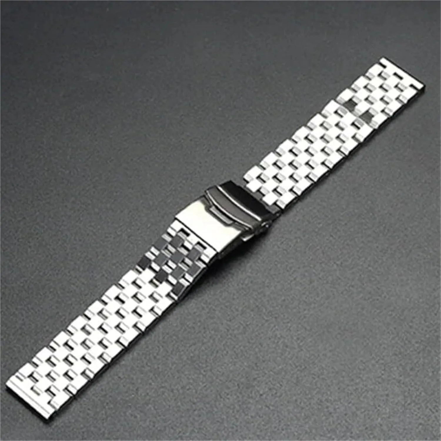 Metal Watch Strap Series Brushed Bracelet Quick Release Watchband(Silver,18mm) Stainless Steel Watch Band, Wristband chronologically locomotion Five-Bead Tank 