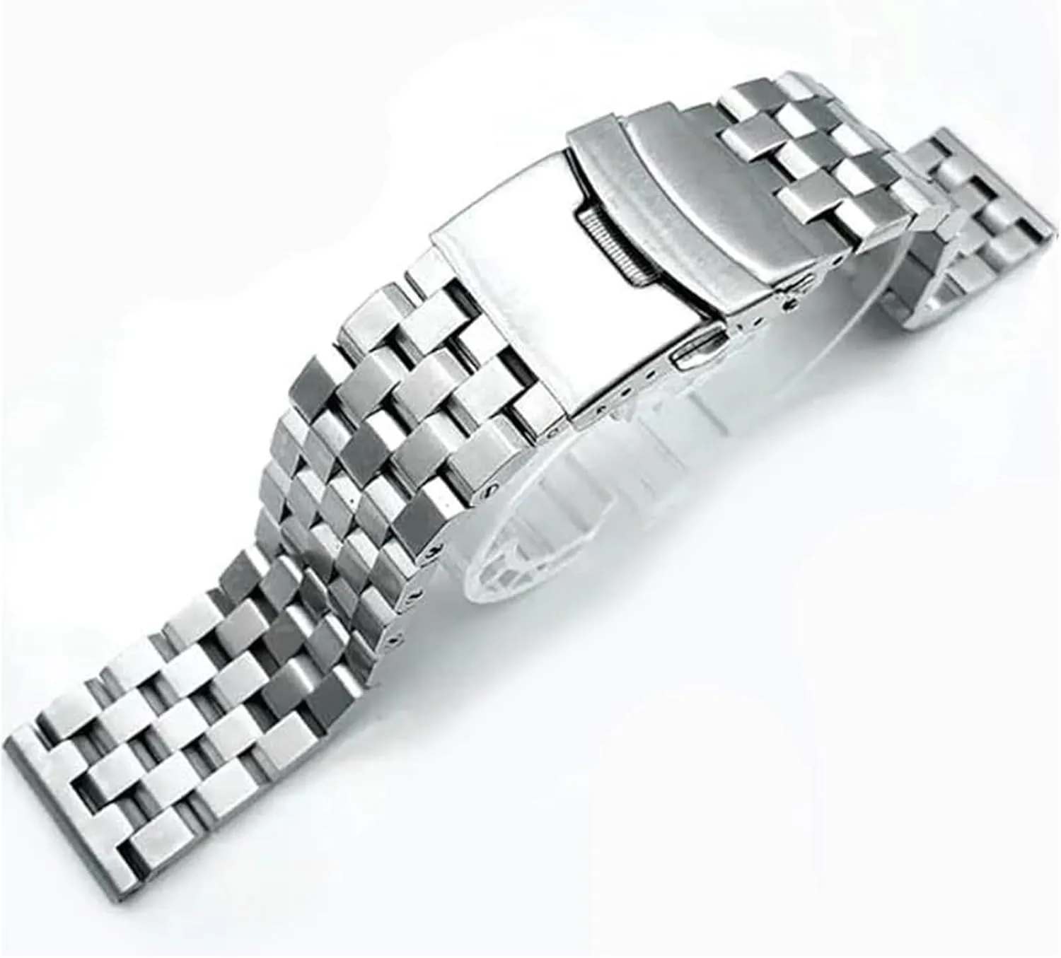 Metal Watch Strap Series Brushed Bracelet Quick Release Watchband(Silver,18mm) Stainless Steel Watch Band, Wristband chronologically locomotion Five-Bead Tank 