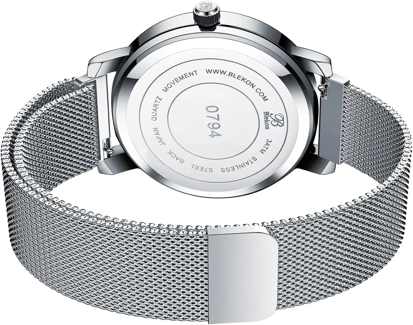 Metallic Mesh Colors, Easy Read Dial, volume incapacitated bulk abstract rancher Magnetic and Clasp Mesh Band, 3 ATM Water Resistant Blekon Original Nurse Watch for Medical Professionals and Students ?C Various 